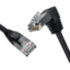 GCR Патч-корд прямой 20.0m UTP кат.5e, черный, нижний угол, литой, ethernet high speed, RJ45, T568B Greenconnect GCR-53959