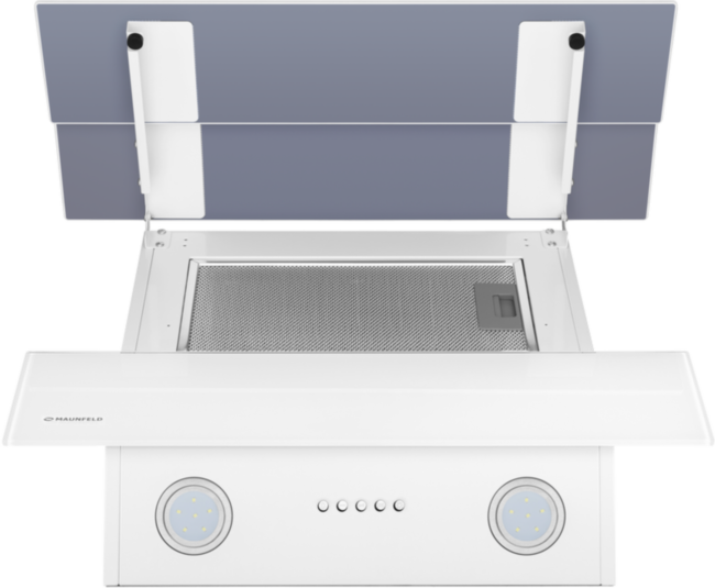 ВЫТЯЖКА MAUNFELD Maunfeld CASCADA PUSH 50 Glass White ВЫТЯЖКА MAUNFELD Maunfeld CASCADA PUSH 50 Glass White