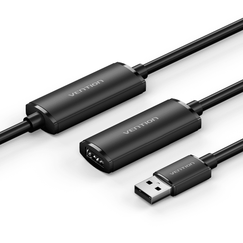 Активный кабель-удлинитель Vention USB 2.0 AM/AF с усилителем - 5м Черный Vention CBKBJ