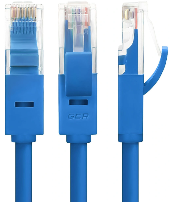 GCR Патч-корд перекрестный ethernet 1.0m UTP кат.5е, синий, RJ45, литой Greenconnect RJ45(m) - RJ45(m) Cat.5e U/UTP LSZH 1м
