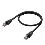 GCR Патч-корд PROF прямой 1.0m, UTP медь кат.6, че, 24 AWG, ethernet high speed 10 Гбит/с, RJ45, T568B, GCR-52580 Greenconnect GCR-52580