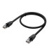 GCR Патч-корд PROF прямой 1.0m, UTP медь кат.6, че, 24 AWG, ethernet high speed 10 Гбит/с, RJ45, T568B, GCR-52580 Greenconnect GCR-52580