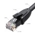 GCR Патч-корд PROF прямой 1.0m, UTP медь кат.6, че, 24 AWG, ethernet high speed 10 Гбит/с, RJ45, T568B, GCR-52580 Greenconnect GCR-52580