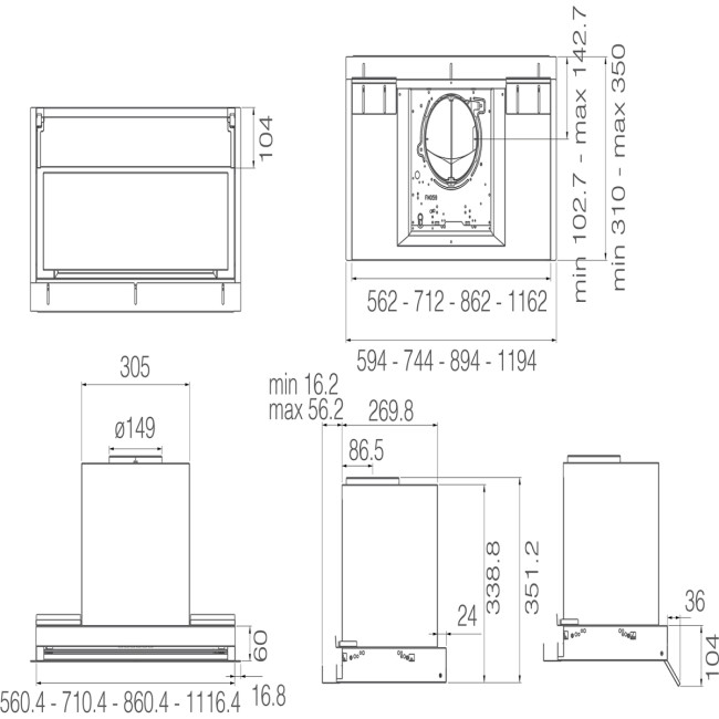 Встраиваемая вытяжка ELICA ELICA BOXIN ADV PLUS BLMAT/A/120 PRF0199292 Встраиваемая вытяжка ELICA ELICA BOXIN ADV PLUS BLMAT/A/120 PRF0199292