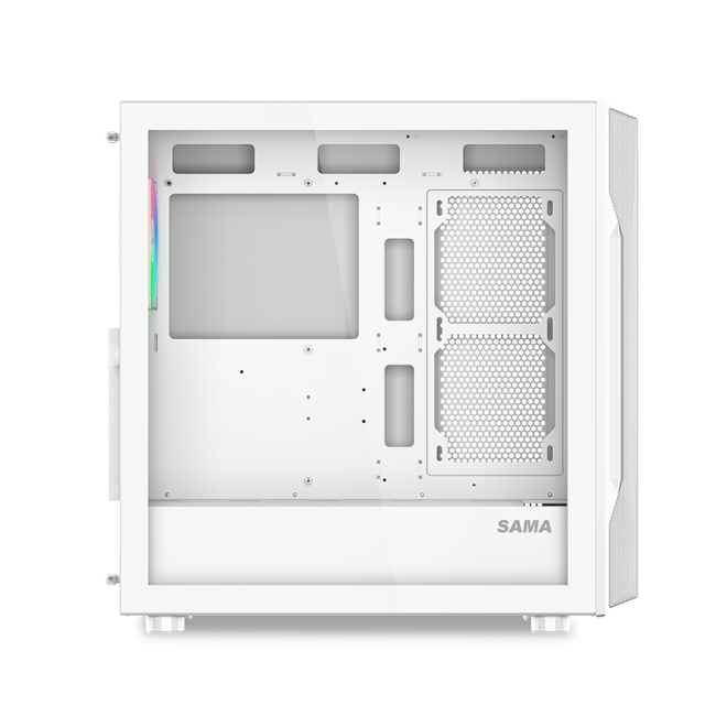 Корпус ПК без блока питания SAMA S40 White S40-WHAPA4X1-GL белый