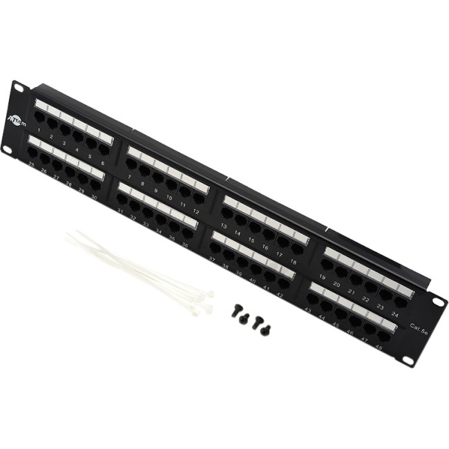 Патч-панель 19" 48хRJ45 UTP 2U cat.5е ATcom AT4852