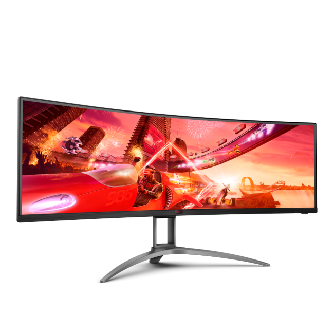 Монитор AOC AG493UCX2 49'', Curved, 5020x1440, VA, 165hz, 80M:1, 400cd, 1ms, 3xHDMI 2.0, DP 1.4, 3xUSB 3.2, Type-C 65W, Speakers, H. adj 100mm, 3Y, Black AOC AG493UCX2 Монитор AOC AG493UCX2 49'', Curved, 5020x1440, VA, 165hz, 80M:1, 400cd, 1ms, 3xHDMI 2.0, DP 1.4, 3xUSB 3.2, Type-C 65W, Speakers, H. adj 100mm, 3Y, Black AOC AG493UCX2