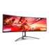 Монитор AOC AG493UCX2 49'', Curved, 5020x1440, VA, 165hz, 80M:1, 400cd, 1ms, 3xHDMI 2.0, DP 1.4, 3xUSB 3.2, Type-C 65W, Speakers, H. adj 100mm, 3Y, Black AOC AG493UCX2 Монитор AOC AG493UCX2 49'', Curved, 5020x1440, VA, 165hz, 80M:1, 400cd, 1ms, 3xHDMI 2.0, DP 1.4, 3xUSB 3.2, Type-C 65W, Speakers, H. adj 100mm, 3Y, Black AOC AG493UCX2