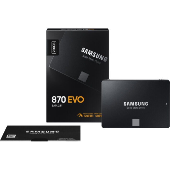 Твердотельные накопители Samsung 870 EVO 250GB (MZ-77E250BW) Твердотельные накопители Samsung 870 EVO 250GB (MZ-77E250BW)