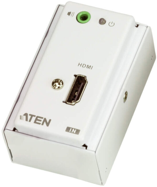 Настенный удлинитель HDMI по кабелю Cat 5, рамка MK (1080p@40м) ATEN VE807 Настенный удлинитель HDMI по кабелю Cat 5, рамка MK (1080p@40м) ATEN VE807