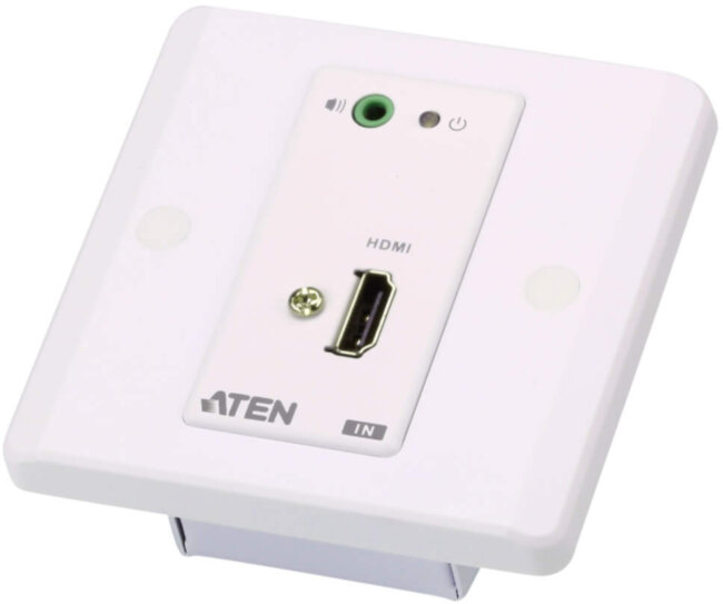 Настенный удлинитель HDMI по кабелю Cat 5, рамка MK (1080p@40м) ATEN VE807 Настенный удлинитель HDMI по кабелю Cat 5, рамка MK (1080p@40м) ATEN VE807