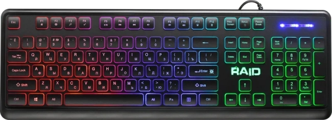 Defender Проводная игровая клавиатура Raid GK-778DL RU, Rainbow,104 кнопки Defender 45778
