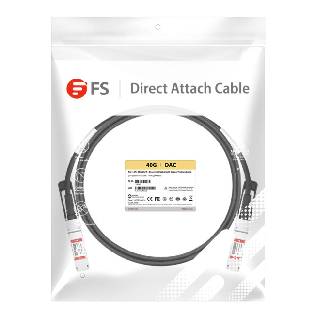 Твинаксиальный медный кабель FS QSFP-PC03 (74638) Твинаксиальный медный кабель FS QSFP-PC03 (74638)