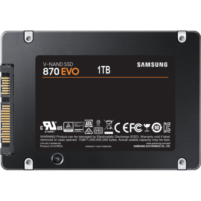 Твердотельные накопители Samsung 870 EVO 1000GB (MZ-77E1T0BW) Твердотельные накопители Samsung 870 EVO 1000GB (MZ-77E1T0BW)