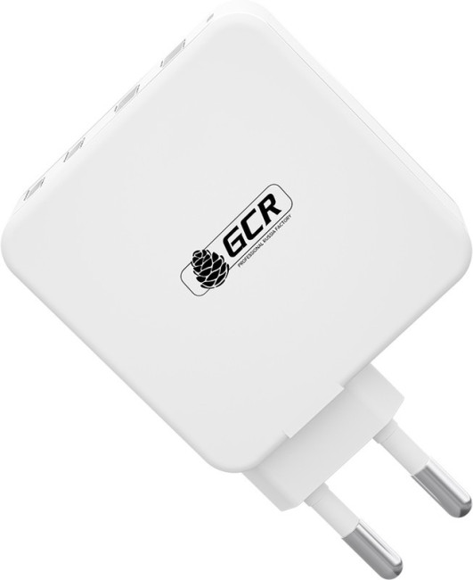 GCR Сетевое зарядное устройство 100W, 2 USB + 2 TypeC, GaN Tech Quick Charger, PD 3.0, белый Greenconnect GCR-54225