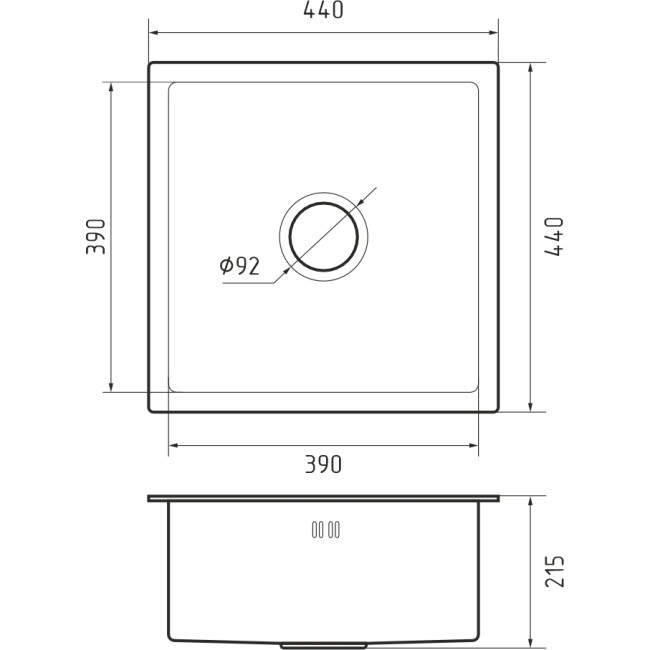 Кухонная мойка GRANFEST GranFest METAL 4444 PVD graphite Кухонная мойка GRANFEST GranFest METAL 4444 PVD graphite