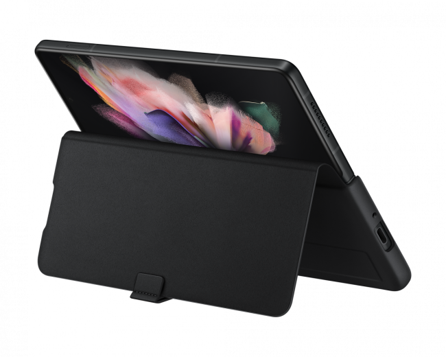 Чехол-обложка Чехол-книжка Samsung Leather Flip Cover Z Fold3, чёрный (EF-FF926LBEGRU) Чехол-обложка Чехол-книжка Samsung Leather Flip Cover Z Fold3, чёрный (EF-FF926LBEGRU)