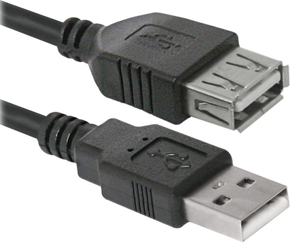 Defender USB кабель USB02-06 USB2.0 AM-AF, 1.8м Defender USB 2.0 Type-AM - USB 2.0 Type-AF 1.8м