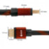 Greenconnect Кабель 0.5m HDMI версия 2.0, HDR 4:2:2, Ultra HD, 4K 60 fps 60Hz/5K*30Hz, 3D, AUDIO, 18.0 Гбит/с, 28/28 AWG, OD7.3mm, тройной экран, BICOLOR нейлон, AL корпус красный, GCR-51488 Greenconnect HDMI (m) - HDMI (m) 0.5м