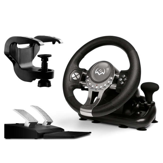 Руль SVEN GC-W800 (педали, вибро, скоба, D-pad, 12 кл, PC/PS3/PS4/XBOXONE/Xinput) SVEN GC-W800 Руль SVEN GC-W800 (педали, вибро, скоба, D-pad, 12 кл, PC/PS3/PS4/XBOXONE/Xinput) SVEN GC-W800