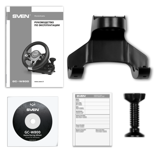 Руль SVEN GC-W800 (педали, вибро, скоба, D-pad, 12 кл, PC/PS3/PS4/XBOXONE/Xinput) SVEN GC-W800 Руль SVEN GC-W800 (педали, вибро, скоба, D-pad, 12 кл, PC/PS3/PS4/XBOXONE/Xinput) SVEN GC-W800