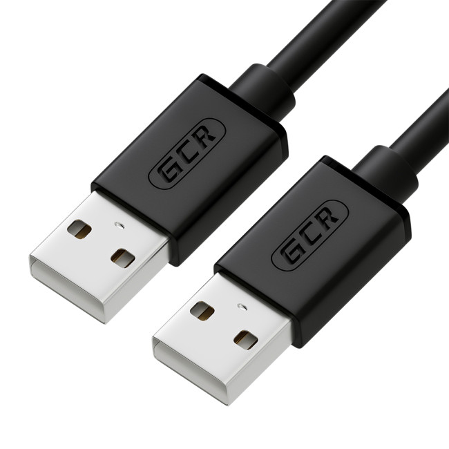 GCR Кабель 2.5m USB 2.0, AM/AM, черный, 28/28 AWG, экран, армированный, морозостойкий, GCR-UM2M-BB2S-2.5m Greenconnect GCR-UM2M-BB2S-2.5m