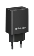 Defender Сетевой адаптер EPA-10 черный, 1xUSB, 5V/2.1А, пакет Defender 83572
