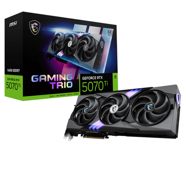 Видеокарта MSI GeForce RTX 5070 Ti 16G GAMING TRIO OC