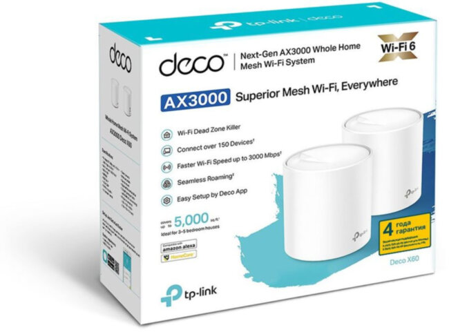 Точка доступа TP-Link Deco X60(2-pack) Точка доступа TP-Link Deco X60(2-pack)