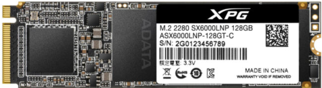 Твердотельный накопитель XPG SX6000 Lite ASX6000LNP-128GT-C
