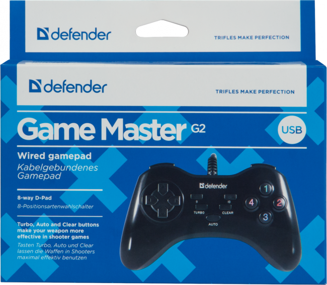 Defender Проводной геймпад Game Master G2 USB, 13 кнопок Defender Game Master G2 Defender Проводной геймпад Game Master G2 USB, 13 кнопок Defender Game Master G2