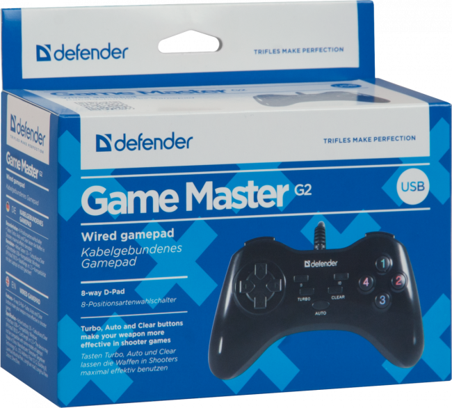 Defender Проводной геймпад Game Master G2 USB, 13 кнопок Defender Game Master G2 Defender Проводной геймпад Game Master G2 USB, 13 кнопок Defender Game Master G2