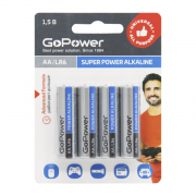 Батарейка GoPower LR6 AA BL4 Alkaline 1.5V (4/48/576) блистер (4 шт.) Батарейка GoPower LR6 AA (00-00015601) Батарейка GoPower LR6 AA BL4 Alkaline 1.5V (4/48/576) блистер (4 шт.) Батарейка GoPower LR6 AA (00-00015601)
