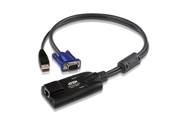 Модуль удлинителя, SVGA+KBD+MOUSE USB,  40 метр., для подкл. комп. к перекл. KH15xxA/KH15xxAi/KL15xxA/KH25xxA, макс.разреш. 1600х1200, RJ45+HD-DB15+USB A-тип, Female+2xMale, без Б.П., (DDC2B) ATEN KA7570