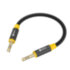 GCR Кабель 0.5m аудио jack 3.5mm/jack 3.5mm черный нейлон, GOLD, AL case черный, желтая окантовка, M/M, GCR-54245 Greenconnect GCR-54245