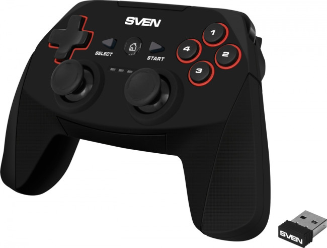 Беспроводной геймпад SVEN GC-2040 (11 кл. 2 мини-джойстика, D-pad, Soft Touch, PC/PS3/Xinput) Sven GC-2040 Беспроводной геймпад SVEN GC-2040 (11 кл. 2 мини-джойстика, D-pad, Soft Touch, PC/PS3/Xinput) Sven GC-2040