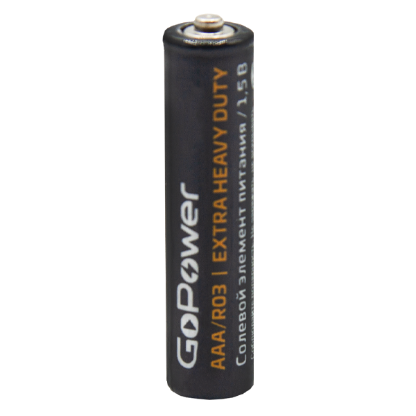 Батарейка GoPower R03 AAA BL4 Heavy Duty 1.5V (4/48/576) блистер (4 шт.) Батарейка GoPower R03 AAA (00-00015595) Батарейка GoPower R03 AAA BL4 Heavy Duty 1.5V (4/48/576) блистер (4 шт.) Батарейка GoPower R03 AAA (00-00015595)
