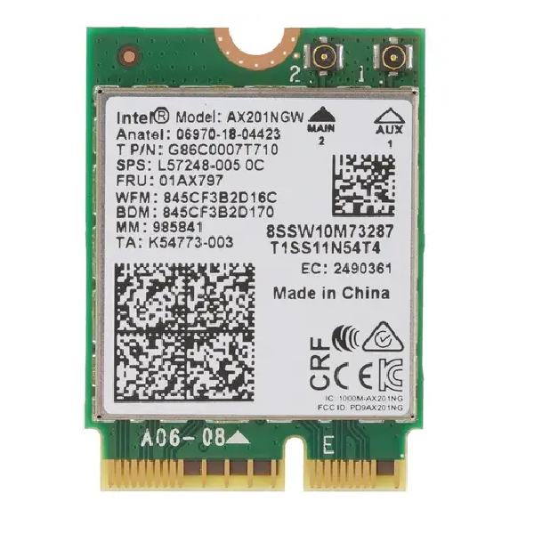 Плата сетевого контроллера Intel AX201.NGWG.NV