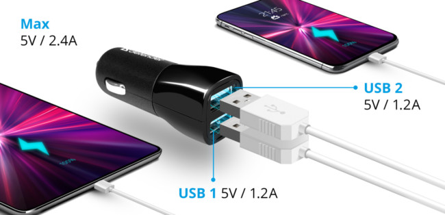 Defender Автомобильное ЗУ ECA-24 2xUSB, 5V/2.4А Defender ECA-24 2xUSB, 5V/2.4А Defender Автомобильное ЗУ ECA-24 2xUSB, 5V/2.4А Defender ECA-24 2xUSB, 5V/2.4А