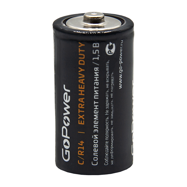 Батарейка GoPower R14 C Shrink 2 Heavy Duty 1.5V (2/24/288) Батарейка GoPower R14 C (00-00015596) Батарейка GoPower R14 C Shrink 2 Heavy Duty 1.5V (2/24/288) Батарейка GoPower R14 C (00-00015596)