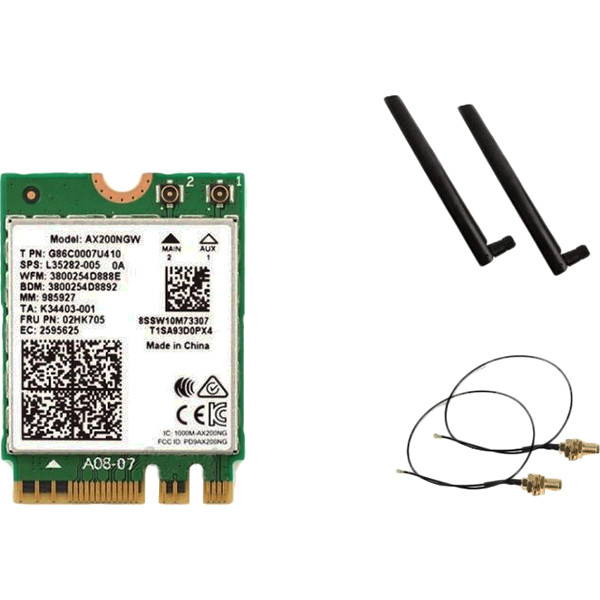 Плата сетевого контроллера Адаптер Intel Wi-Fi 6 AX200 (AX200.NGWG.NV) Плата сетевого контроллера Адаптер Intel Wi-Fi 6 AX200 (AX200.NGWG.NV)