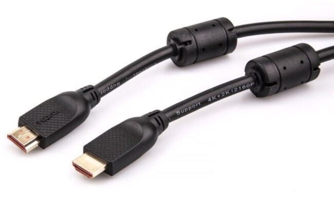 Кабель HDMI 19M/M ver 2.0, 5М,2 фильтра, Aopen/Qust <ACG517D-5M> VCOM HDMI (m) - HDMI (m) 5м