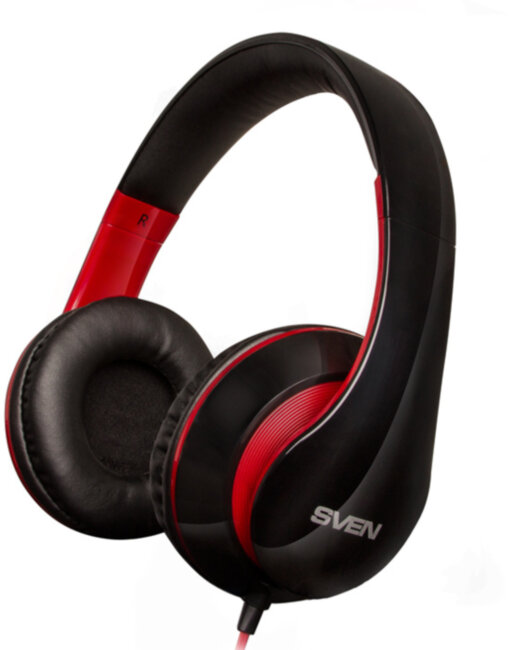 Наушники с микрофоном SVEN AP-940MV, черный-красный Sven AP-940MV