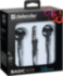 Defender Наушники вставки Basic 609 черный + белый Defender Basic 609