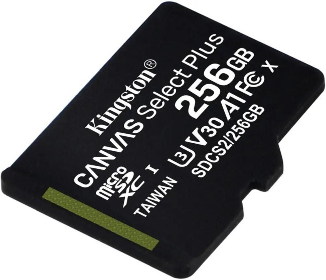 Карта памяти Kingston 256GB microSDXC Canvas Select Plus 100R A1 C10 Single Pack w/o Adapter Kingston SDCS2/256GBSP Карта памяти Kingston 256GB microSDXC Canvas Select Plus 100R A1 C10 Single Pack w/o Adapter Kingston SDCS2/256GBSP