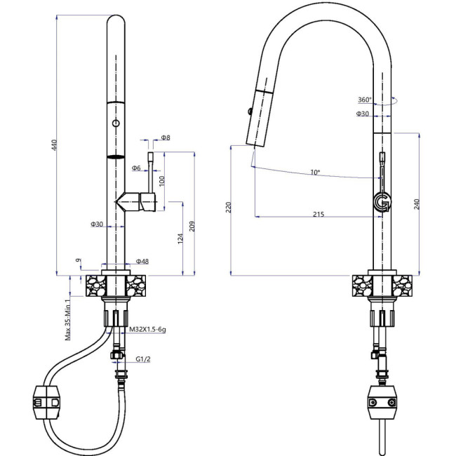 Смеситель RIVELATO Rivelato 3972500 brina oro Смеситель RIVELATO Rivelato 3972500 brina oro