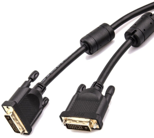 Кабель DVI (24+1) M/M  1.5m, 2 фильтра Aopen/Qust <ACG442GD-1.5M> VCOM DVI-D (m) - DVI-D (m) 1.5м