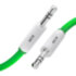 GCR Кабель аудио 1.0m jack 3,5mm/jack 3,5mm зеленый нейлон, белые коннекторы зеленая окантовка, ультрагибкий, 28 AWG, M/M, Premium, экран, стерео, GCR-AVC8262-1.0m Greenconnect GCR-AVC8262-1.0m