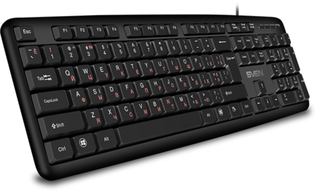 Клавиатура SVEN KB-S230 чёрная (104кл, каб. 2м) Sven KB-S230