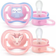 Пустышка utra air, Сова/Олень, 0-6 мес, 2 шт, для девочек Philips Avent ultra air SCF085/02 Пустышка utra air, Сова/Олень, 0-6 мес, 2 шт, для девочек Philips Avent ultra air SCF085/02